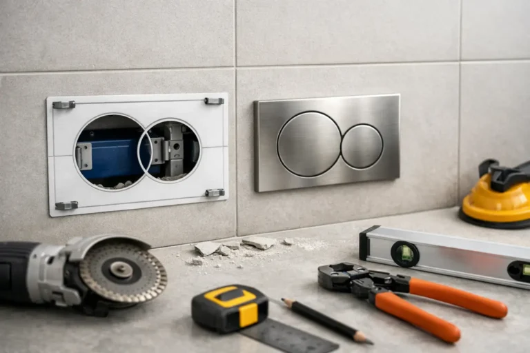 Geberit Flush Plate Template for Clean Tile Cuts