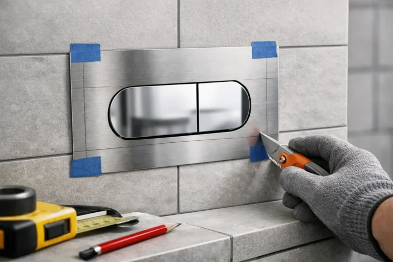 Grohe Flush Plate Template for Perfect Tile Cuts